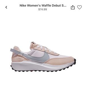 NEW Nike Women's Waffle Debut Shoes - Pink/Grey/Grey - Sz 8
